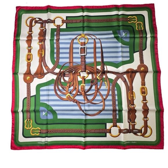 NWT Hermes Coaching Forever Scarf - Picture 1 of 5